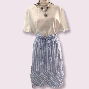 2/$30 bundle | J Crew midi striped skirt